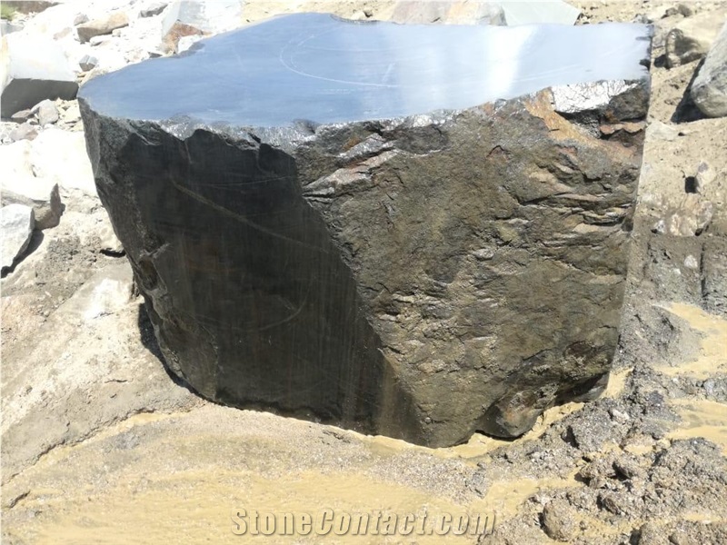 Absolute Black Granite Raw Quarry Blocks from Himalayas