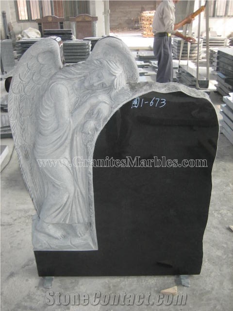 Angel Carved Gravestone Headstone Tombstones