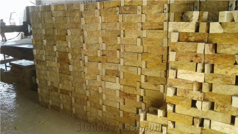Limestone and Shell Stone Slabs & Tiles, Syria Gold Limestone
