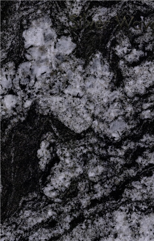 India Silver Waves Granite Slabs, Tiles