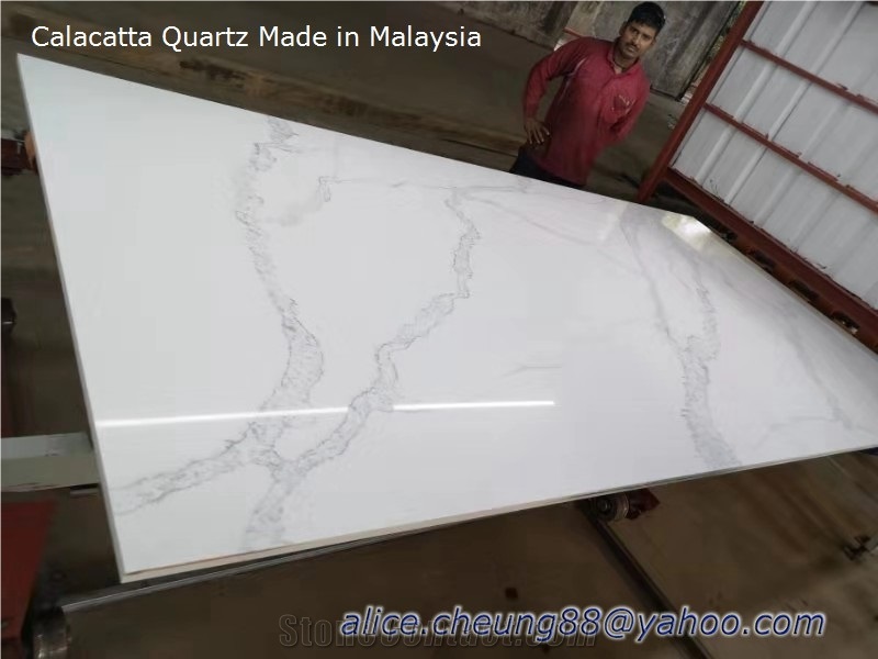 Malaysia Calacatta Quartz Slabs Supplier