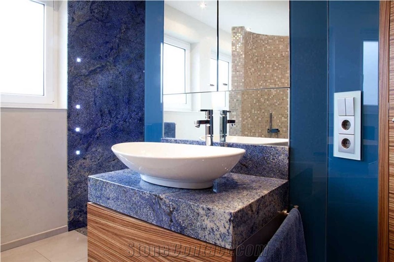 Azul Bahia Granite Hotel Bathroom Vanity Top