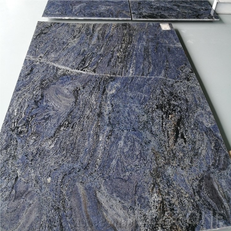 Azul Bahia Granite Slab Floor Tiles Pattern Bathroom