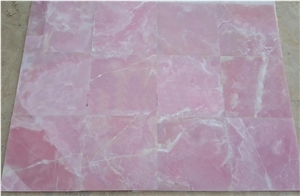 Crystal Pink Onyx Quarry Block Cut to Slab,Wall Tile