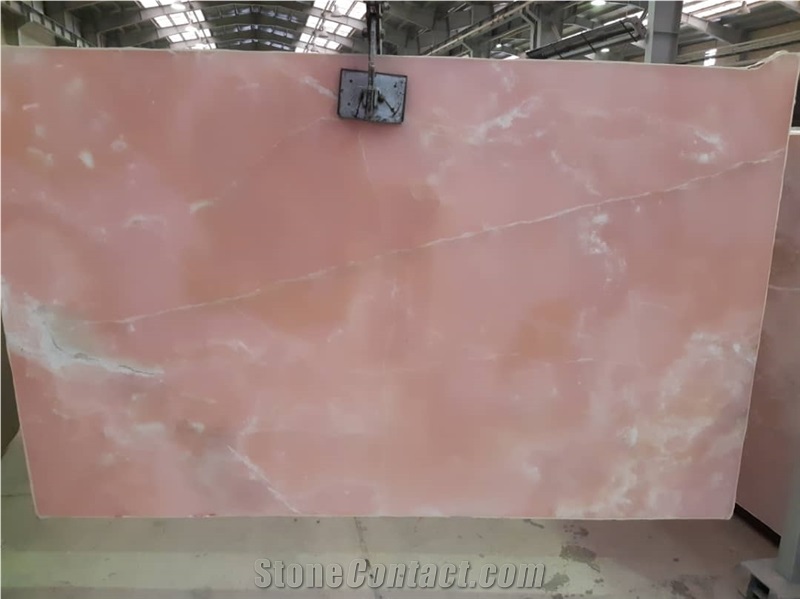 Luxury Pink Onyx Customized Slab,Crystal Pink Alabaster