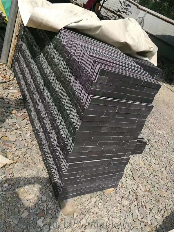 Cultured Stone,"Z" Ledge,Jiangxi Black Slate Wall Cladding