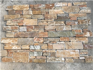Meshed and Concrete Wall Stone,Rusty Slate,Quarzit