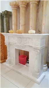 Hunan White Marble Fireplace Decoration Fireplace