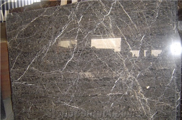 Chinese Polished Hanghui Grey Marble Slab