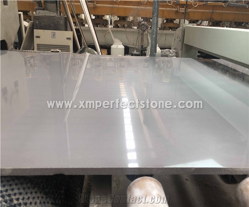 Pure Grey Artificial Marble Slabs for Wall