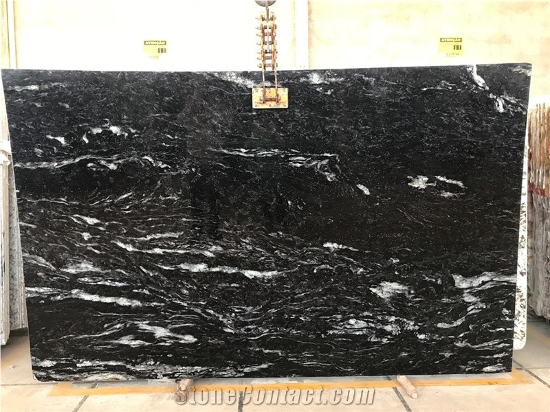 Titanium Granite Slabs, Black Cosmic Granite,Brazil Black Granite