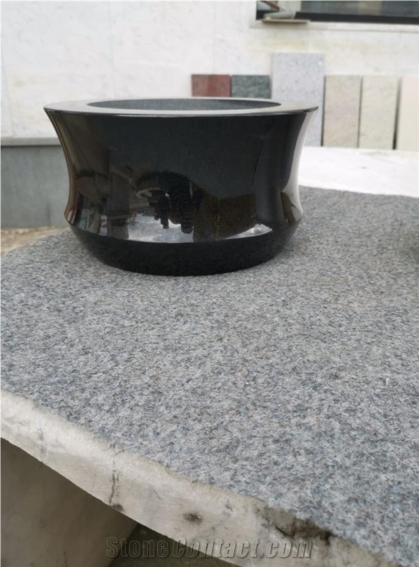 Absulote Black Granite Grave & Memorial Vase