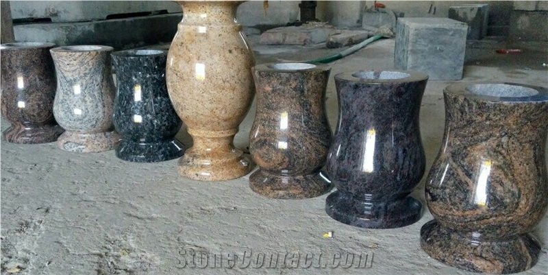 Indian Granite Monumental Vases