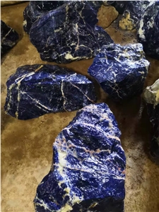 Semiprecious Stone Blue Sodalite Small Block