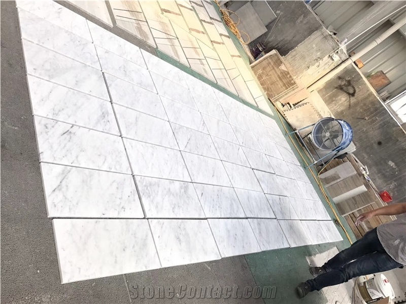 Carrara White Marble Slabs for Kitchen Floor Tiles