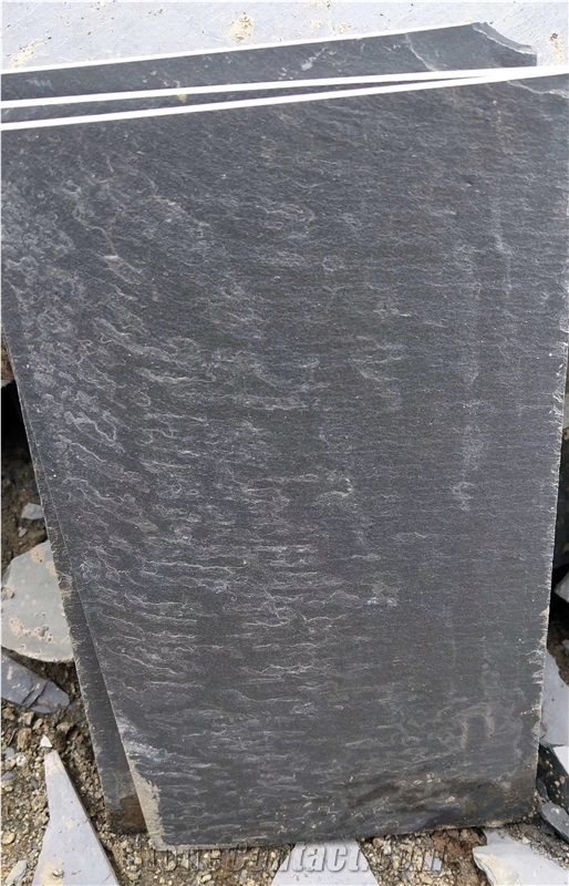 Natural Black Slate Slabs & Tiles from China - StoneContact.com