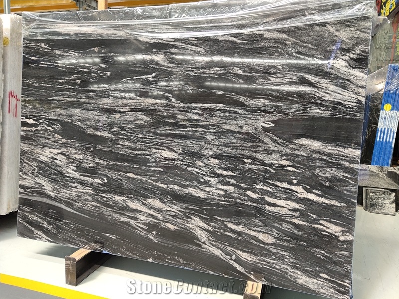 New Jet Mist Black Granite Polished Slab for Floor