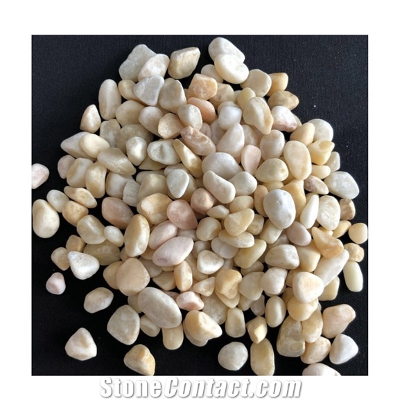 Beige Tumble Pebbles for Landscaping