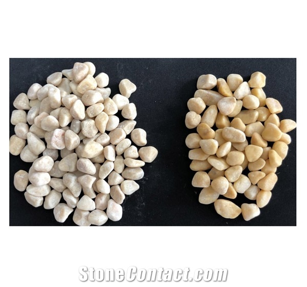 Beige Tumble Pebbles for Landscaping