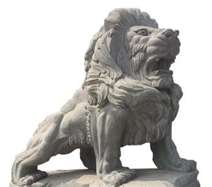 Western Style White Marble Lion Statue Sculpture