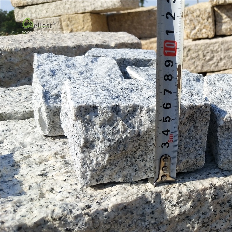 G603 Grey Lunar Pearl Granite Cube Paving Stone