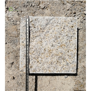 G682 Cube Stone Paver Yellow Beige Rusty Granite