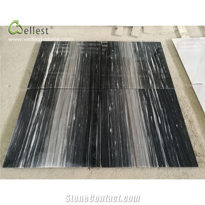M516 Marble Tile Panel Polished Night Snow