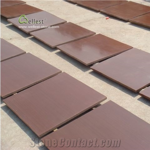 Sy164 Rosso Wood Sandstone Flooring Tile Panel