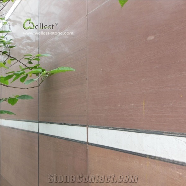 Sy164 Rosso Wood Sandstone Flooring Tile Panel