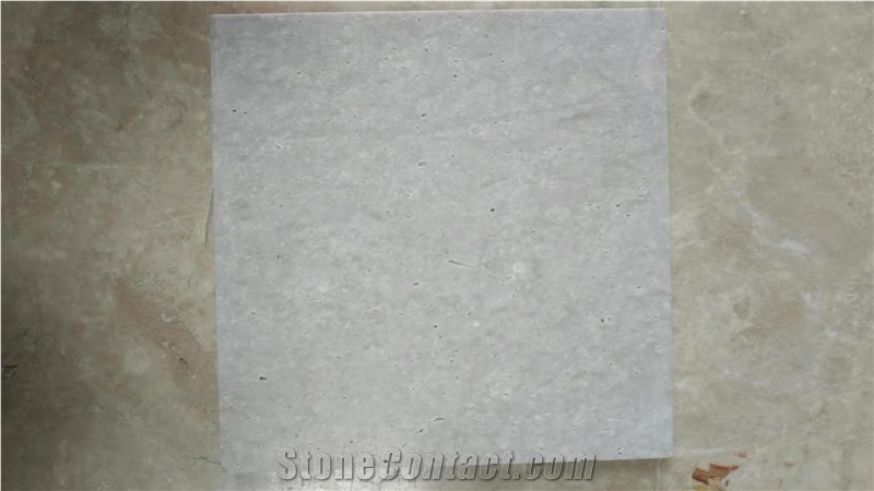 Chinese New Beige Silver Grey Travertine Tile Slab