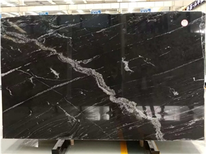 Chinese Titanium Cosmic Black Slabs Tiles