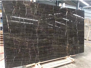 Golden Black Marble Polished Black Marble Slabs