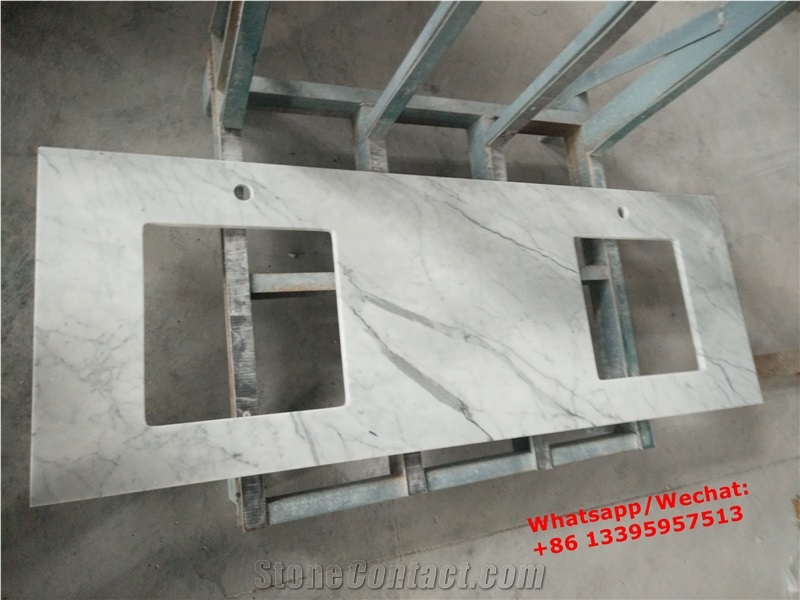 Italy Carrara White Marble Countertops/ Vanity Top