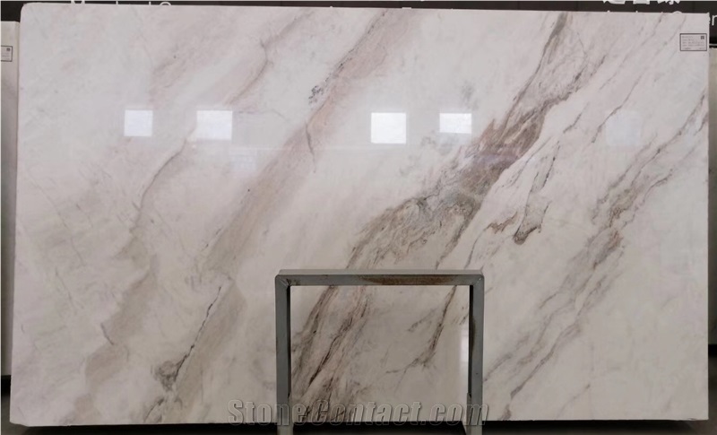 New North Pearl White Marble Slab Tile