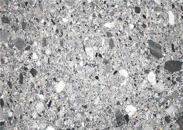Fossil Grey Marble Slab, Grey Marble Polished Tile