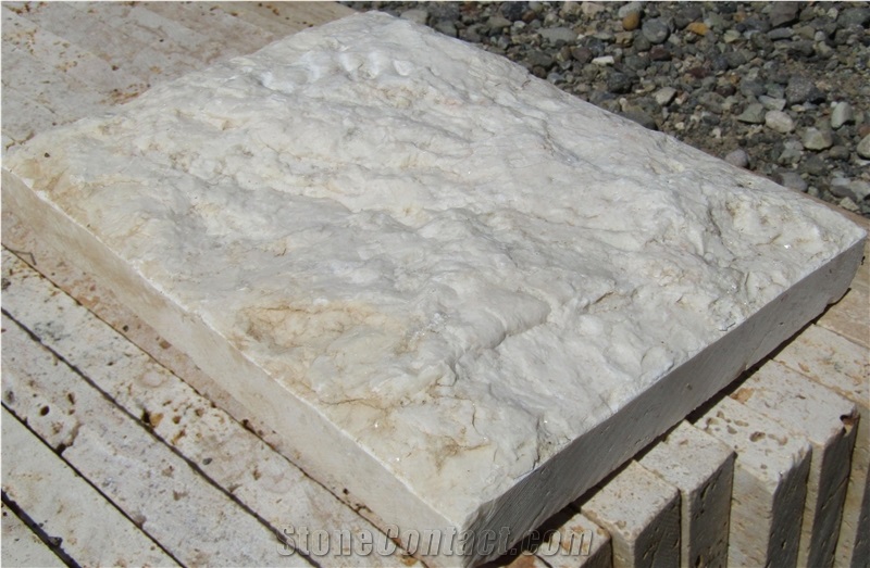 Josheqan Split-Faced White Marble