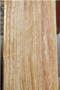 Mahallat Polished Vein Cut Wooden Travertine