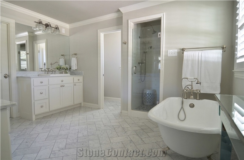 Bathroom Kitchen Italy Bianco Carrara Marble Tile