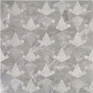 Marble Pattern Waterjet Cut Fashion Design Tiles