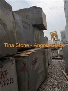 Angola Black Granite Stone Slab Tile Wall Covering