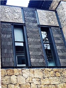 Black Cultured Stone Wall Cladding Loose
