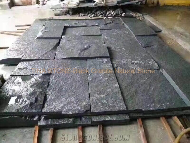 Black Granite Natural Stone Wall Cladding