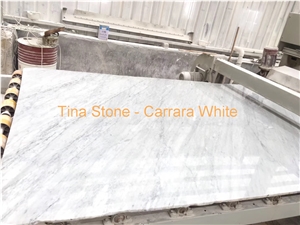 Carrara White Marble White Color Slabs Floor Tiles