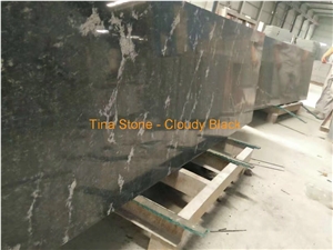 Cloudy Black Stone Granite Wall Floor Covering