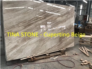 Cupertino Beige Marble Stone Slabs Tile Floor Wall