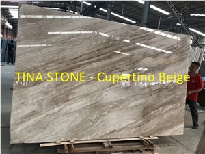 Cupertino Beige Slabs Stone Wall Floor Covering