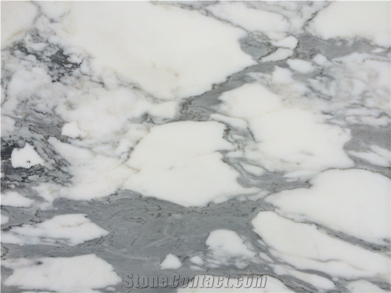 Imported White Calacatte Tile Marble Skirting Slab