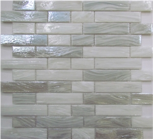 Interior Stone White Color Glass Mosaic Wall Floor