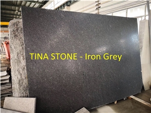 Iron Grey Granite Wall Floor Covering Leathered