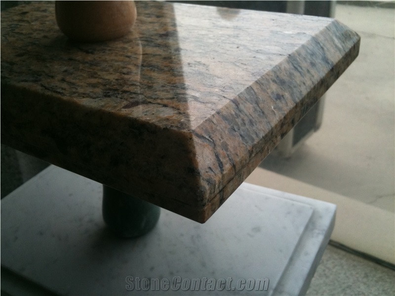Kitchen Countertop Brown Granite Threshold Edge